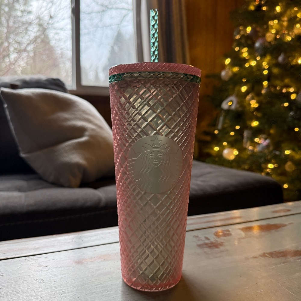 Starbucks Venti Pink & Green Tumbler